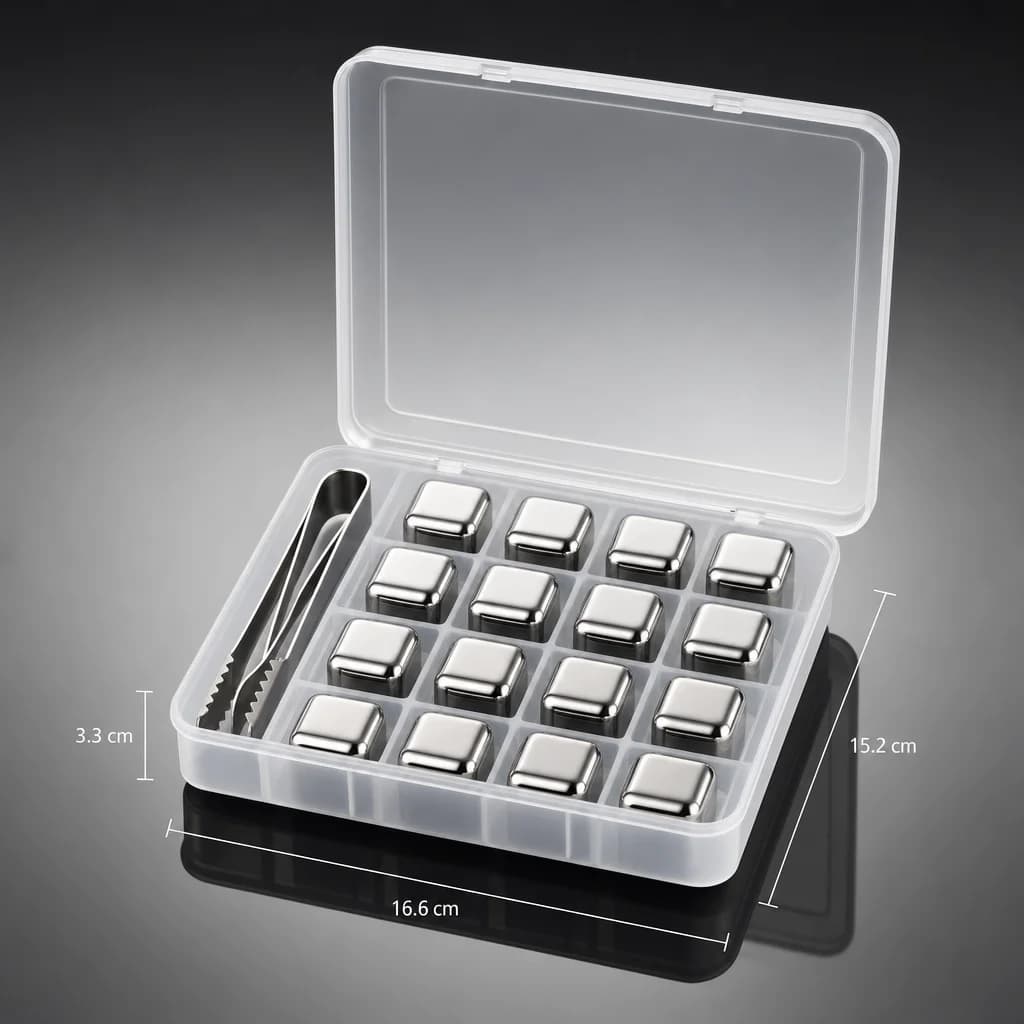 Metallic Ice Cubes — Silver — view 3
