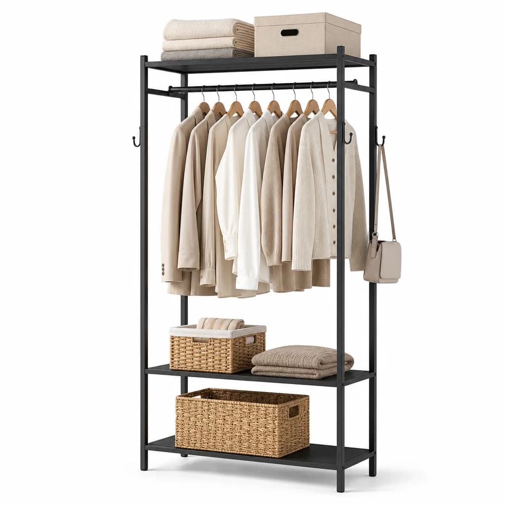 Shelved Wardrobe — clothing rack