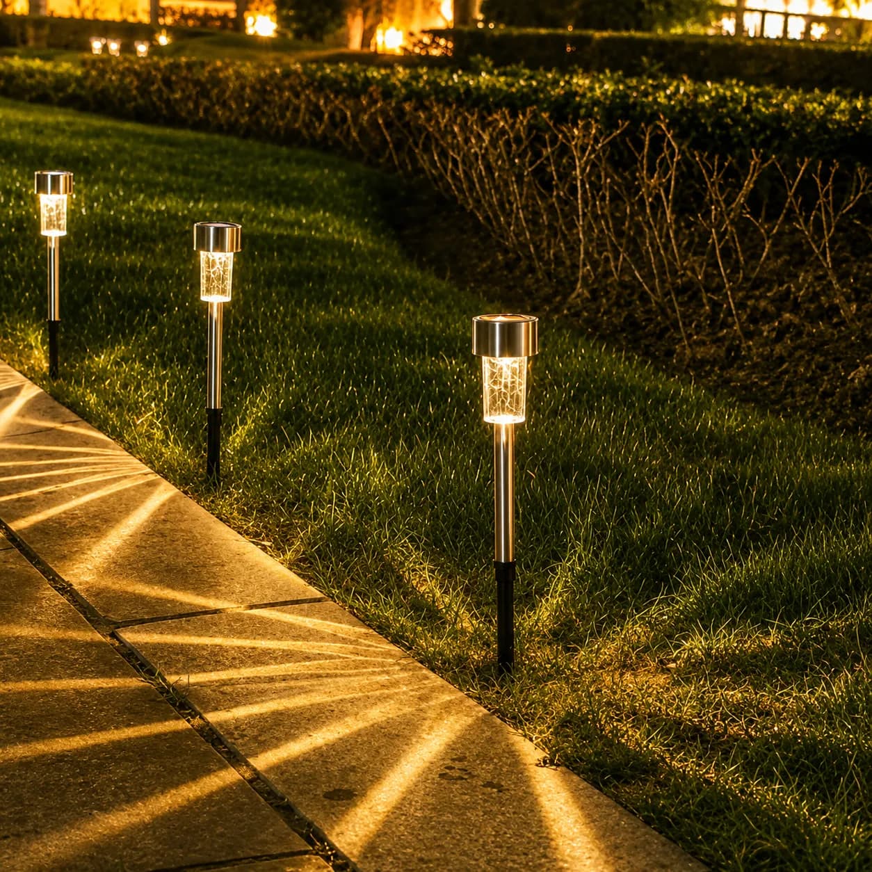 Solar Pathway Lights — Warm White — view 2