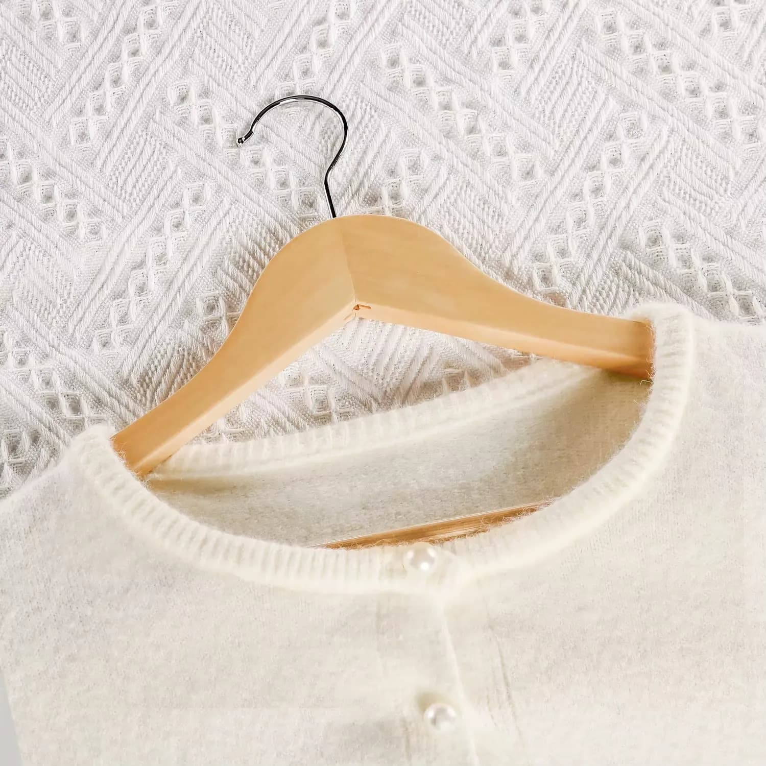 Clothing Hangers — Wooden Plain Wood — view 3
