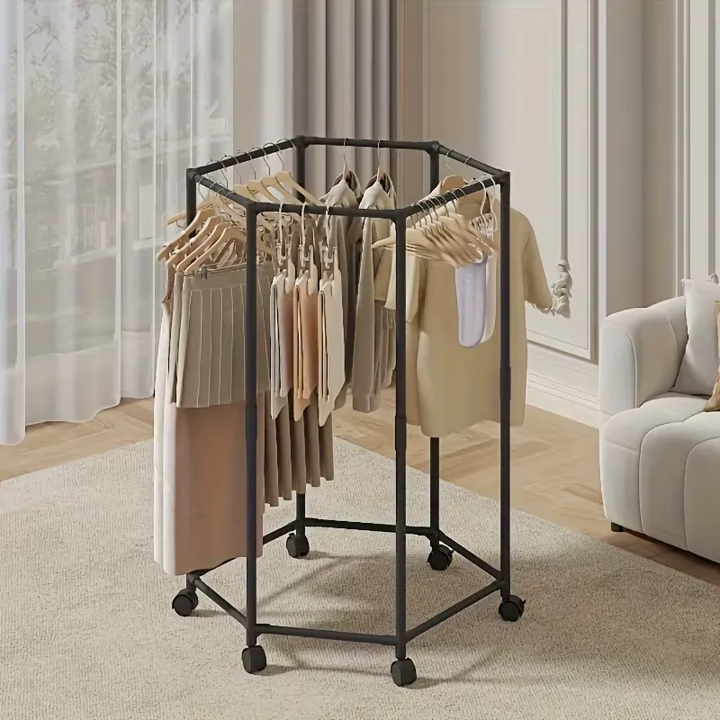 Hexagon Rotating — clothing rack