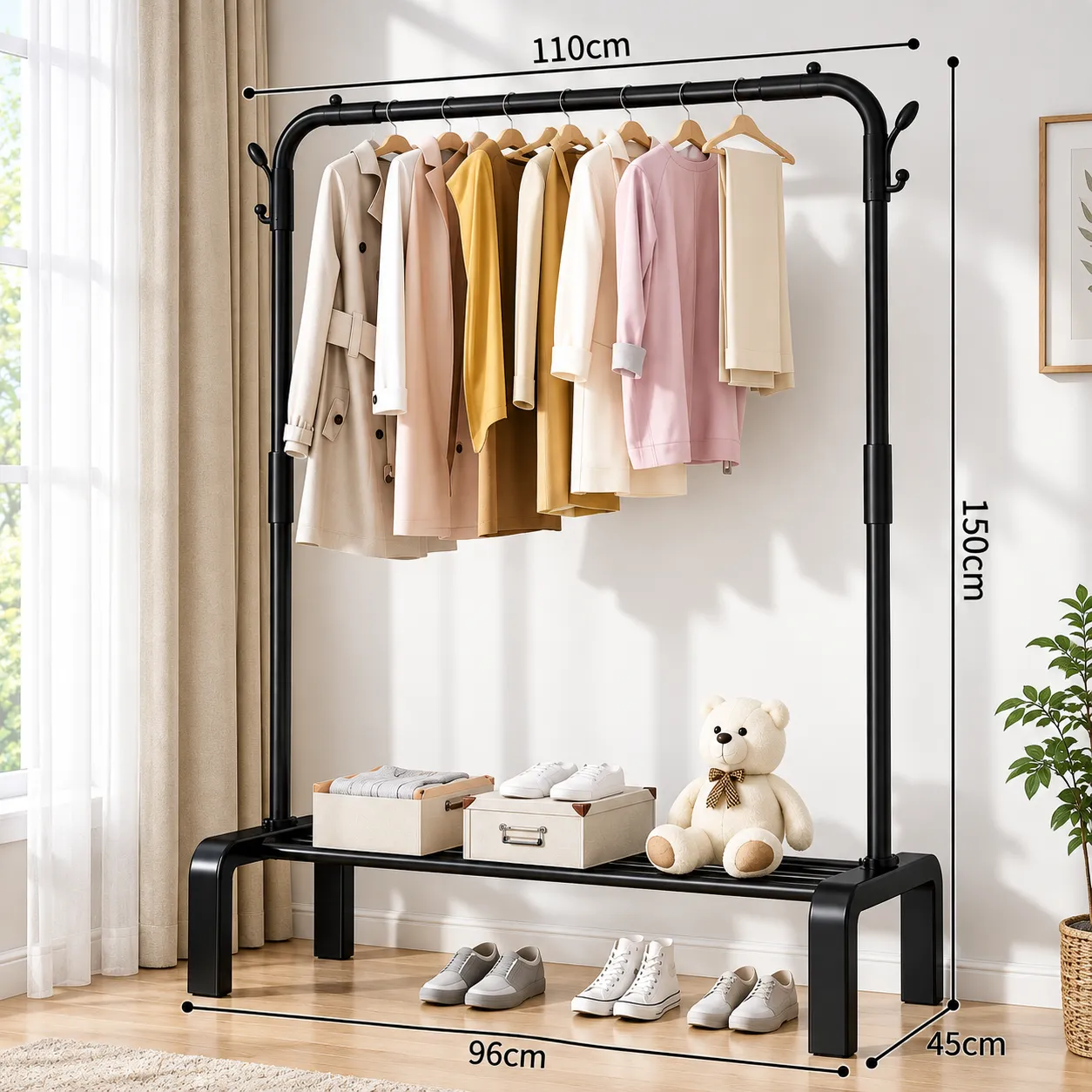 Clothing Rack — Rolling Rail — view 4